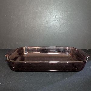 Vintage Pyrex Corning Rectangle Baking Dish Cranberry 7"x11"x 1.5"  2 quart #232 Casseroles Lasagna Cakes Pastry Brownies