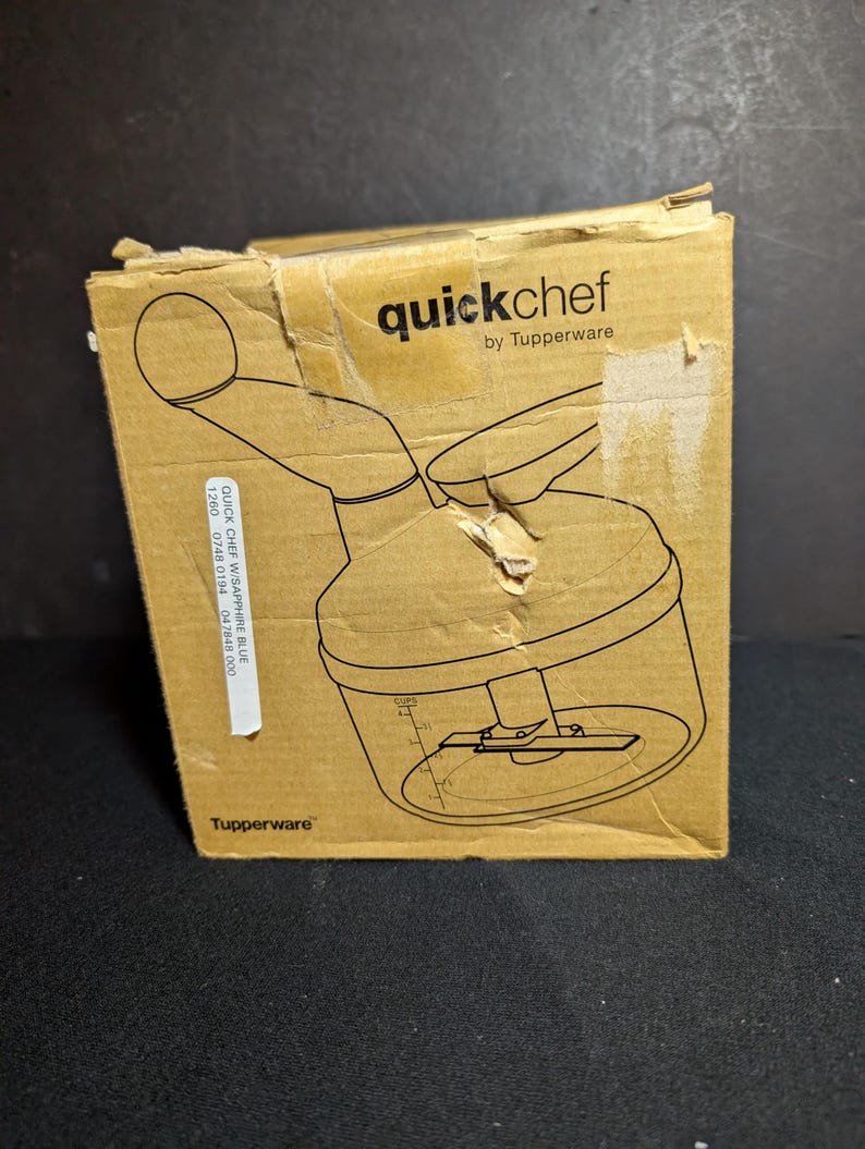 Quick Chef Vintage Quick Chef Tupperware #1260 Sapphire Blue in Original Open Box ...