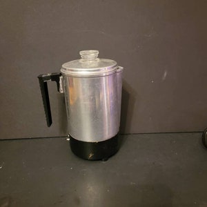 Vintage Travel Coffee Maker Empire Home N Away Percolator Black Carrying  Case Coffee Cups Portable Coffee Pot RV Trailer 