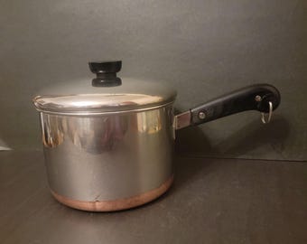 Vintage Revere Ware SaucePan w Lid 1801 Copper Bottom 3 Qt  Rome, NY