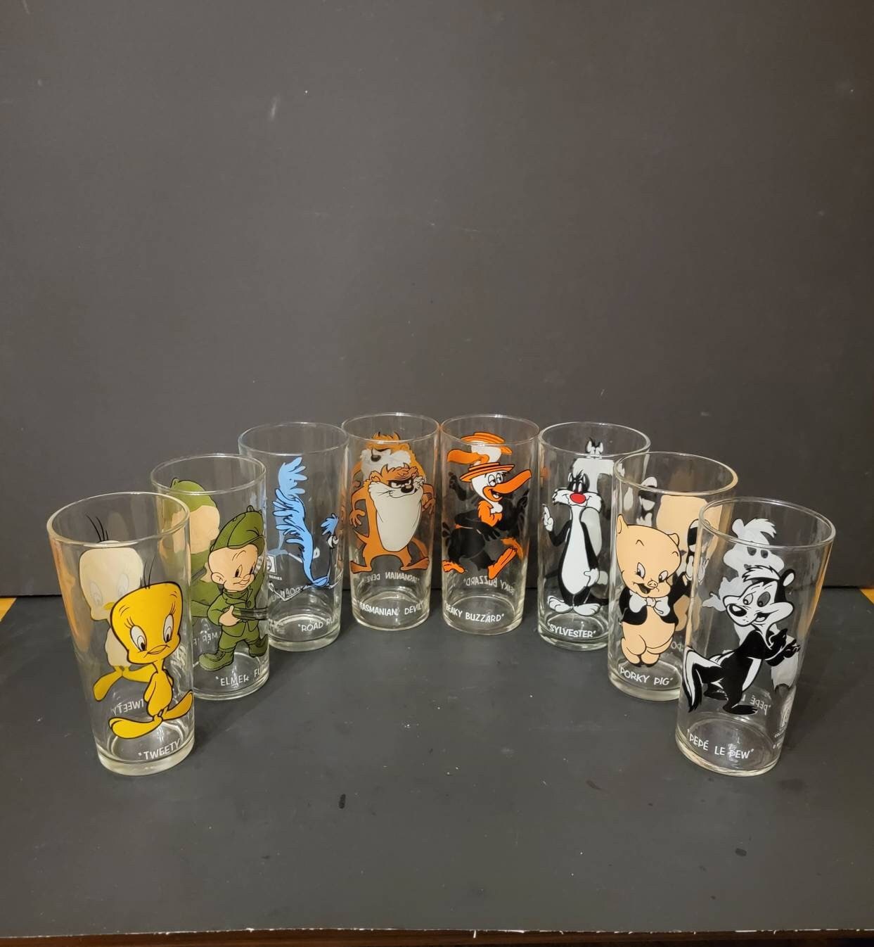 Vintage Looney Tunes Pepsi Collector Series Glasses 1973 Sylvester