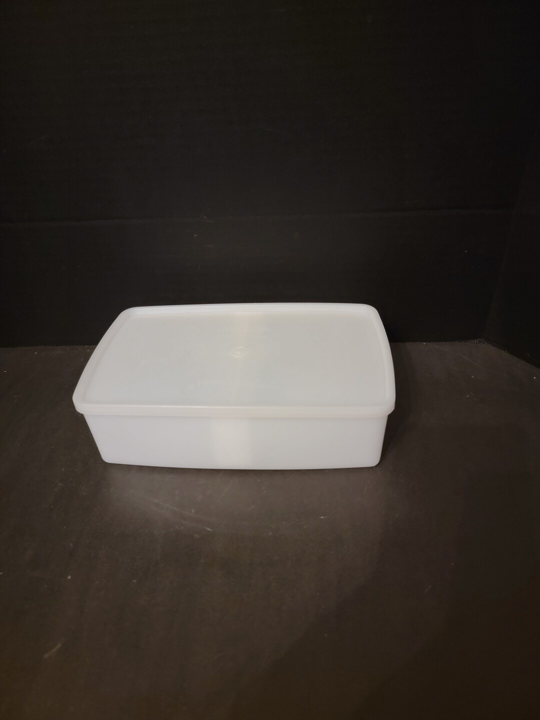 Tupperware Extra Long Rectangular Containers Vintage Tupperware Pak N Stor Rectangle Container W Divider 16 Oz 9