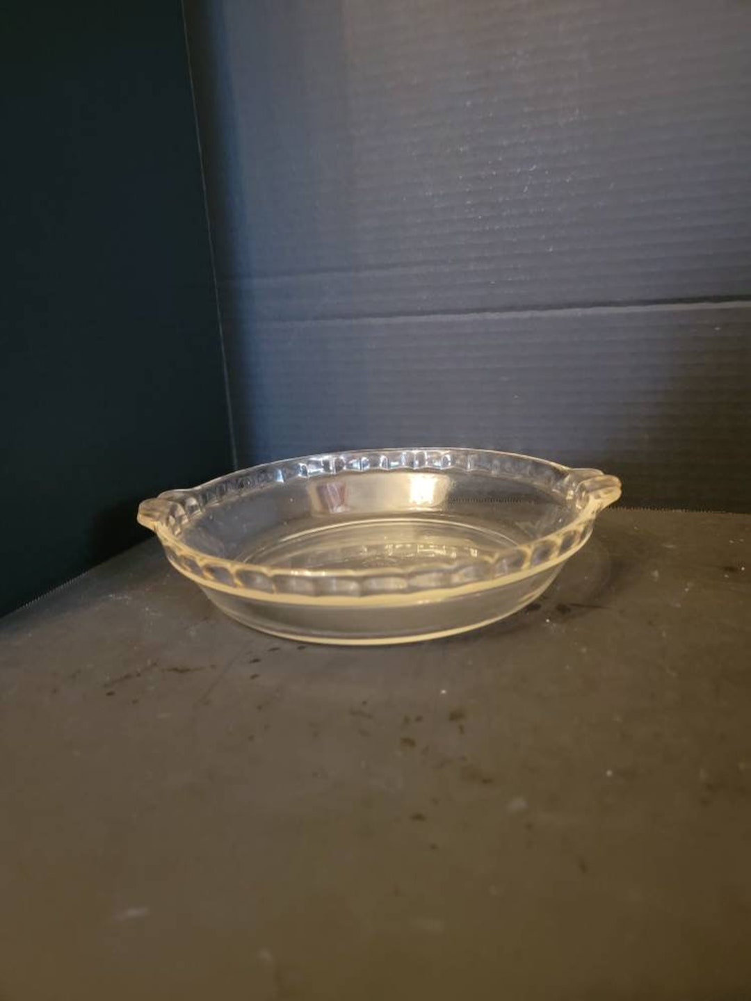 Vintage Pyrex Glass Pie Plate 9.5 Inch Fluted Edge Deep Dish Baking Pan 228 Etsy