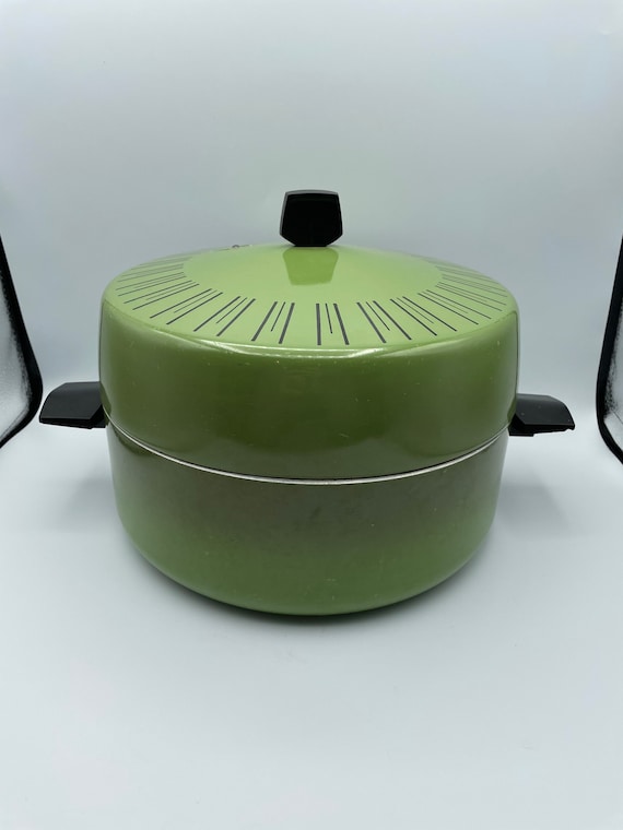 Vintage Wear-ever Avocado Green 5QT Stock Pot, Vintage Dutch Oven With Lid,  Made in USA 
