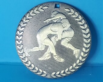 Wrestling 2" Medal, Gold