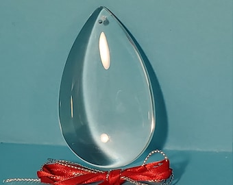 Custom Personalized Crystal 3" Teardrop Christmas Ornament