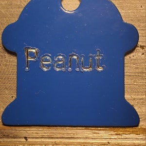 CUSTOM ENGRAVED PERSONALIZED Blue Pet Tag Id Dog Cat Name Tags Double Sided