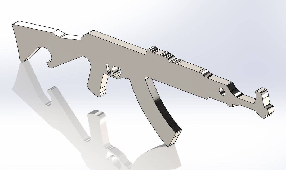 AK-47 Bottle Opener DXF File, CNC Laser Cut File (digital Download