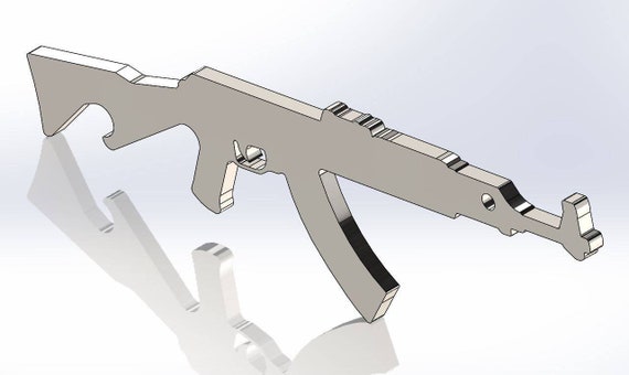 AK-47 Bottle Opener Dxf File, Ready Dxfs Digital Download, Plasma
