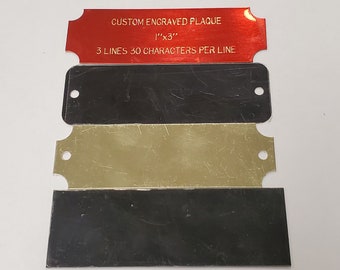 Individuell graviertes Messingschild: Personalisiertes Namensschild, Kunstanhänger (2,5 x 7,5 cm)