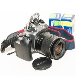 Canon EOS 3000V with 28-90 mm f/4-5.6 III lens and two FOMAPAN film rolls 100/400iso 36 frames.