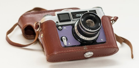 Vintage Russian FED 4 Rangefinder Camera with 52mm f/2.8 Lens and Case