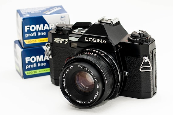 COSINA CT 7 COMPUTER Film Camera With 50mm F/2 Lens Pentax Fitting. Two  Fomapan Film Included. 