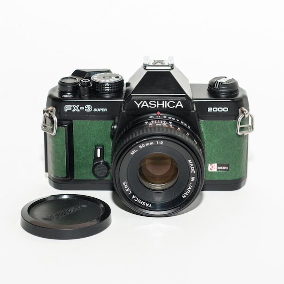 YASHICA FX-3 SUPER 2000 Film Camera With 50 Mm F/2 Lens. Green
