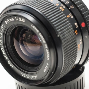 MINOLTA CELTIC MD  lens 28 mm f/2.8 ..Wide angle lens.