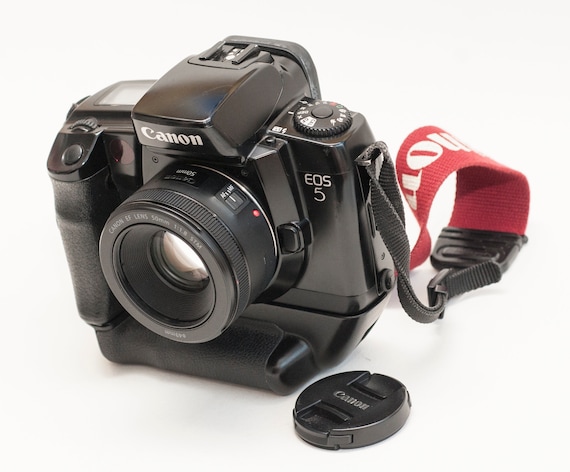 Canon EOS 5 Film Camera With Canon EF STM 50 Mm F1.8 Lens