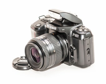 Nikon f601 film camera with 35-80 mm f/4-5.6 D lens.