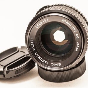 M 42 screw PENTAX SMC  55mm f1.8