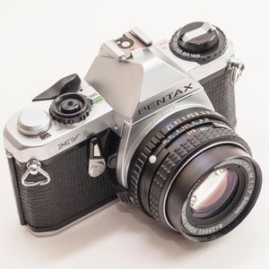 Pentax MV1 Film Camera: SMC Pentax-M 50mm f/1.7, Silver Version