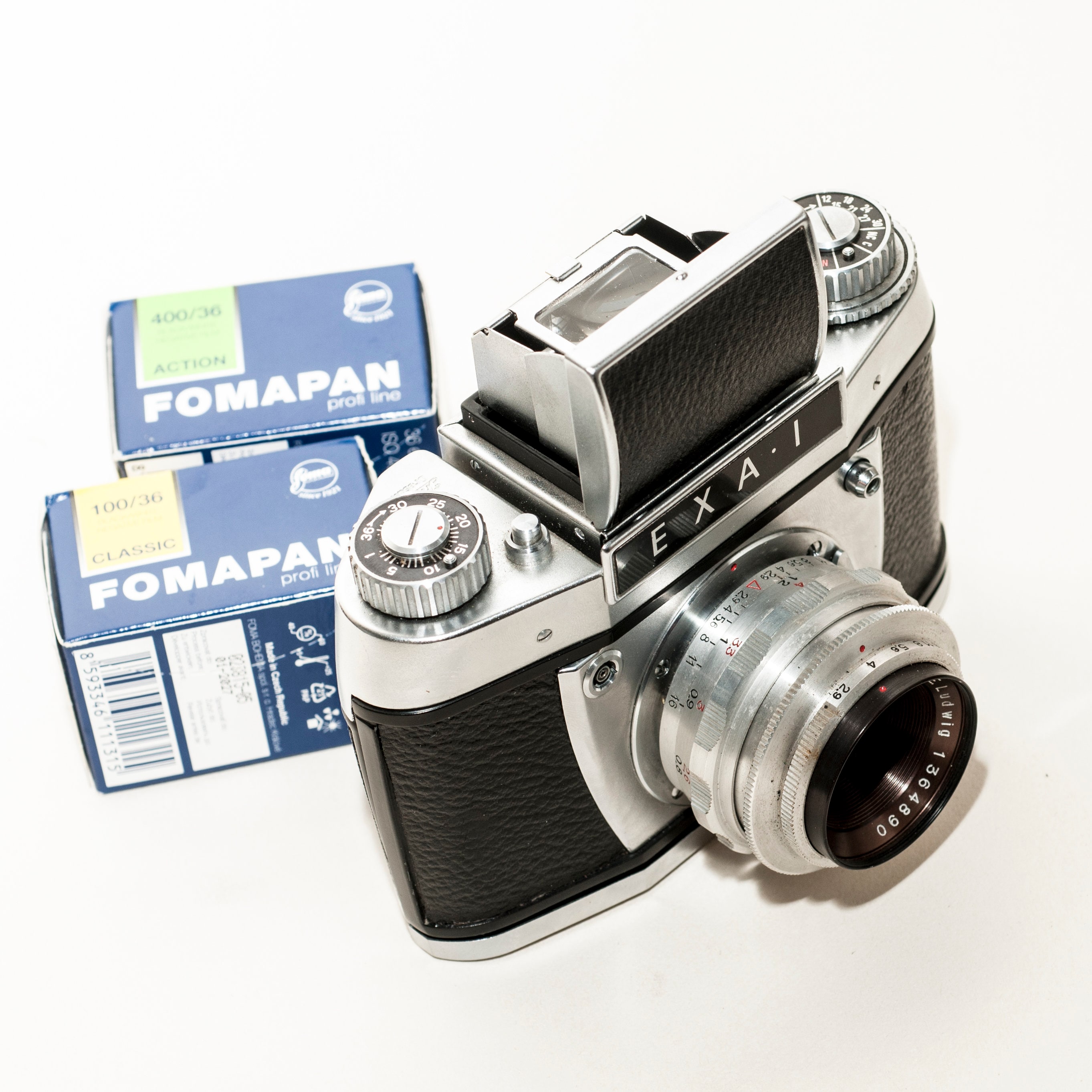 ヴィンテージExa 1一眼レフカメラ：プリズムウエストレベル