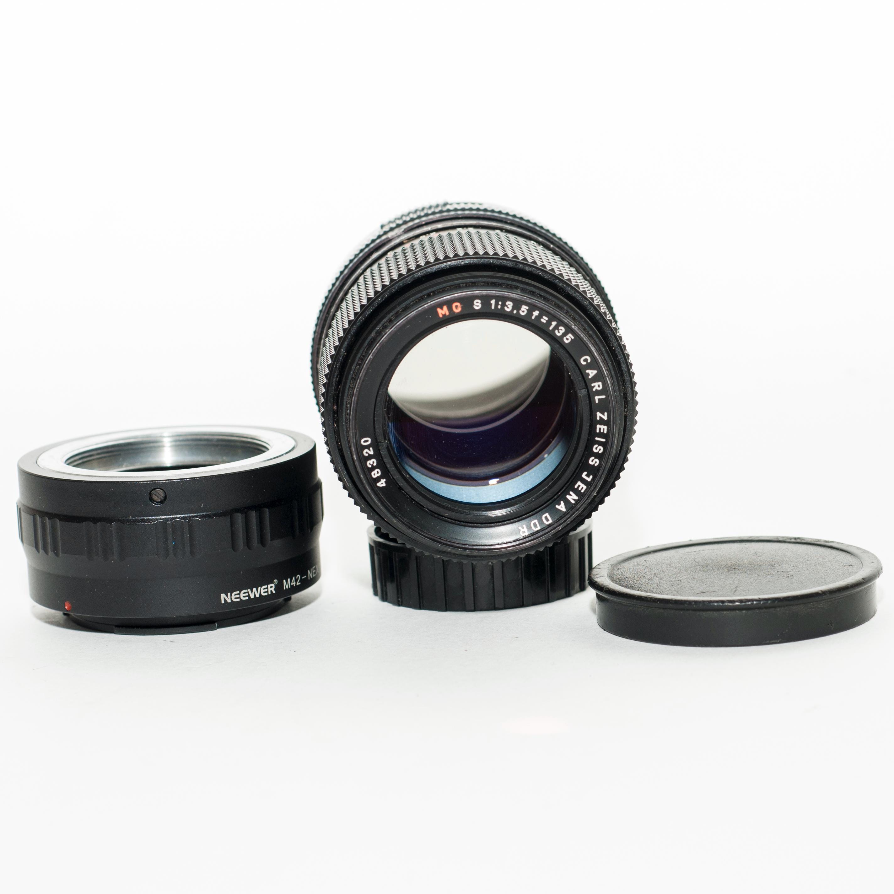 Carl Zeiss Jena レンズ M42 ネジ 135 mm f/3.5 - SONY NEX アダプター