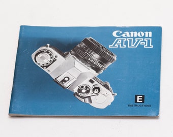 Canon AV-1 Film Camera User Manual.