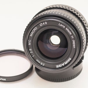 Canon FD fitting MIRANDA lens 28 mm f/2.8 MACRO.