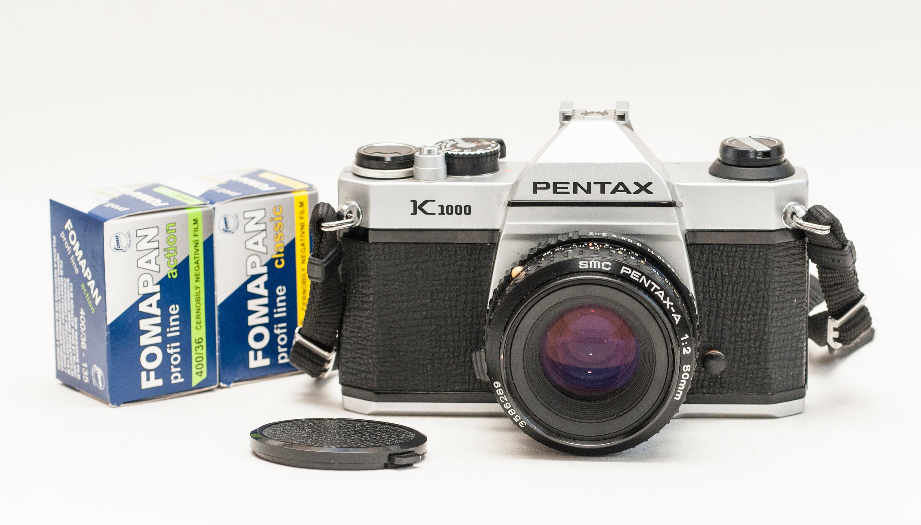 Vintage 35 Mm Film Camera Pentax K1000 50 Mm F2 Lens and