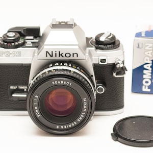 Nikon FG-20 Film Camera: 50mm f1.8 Series E Lens, FOMAPAN Films