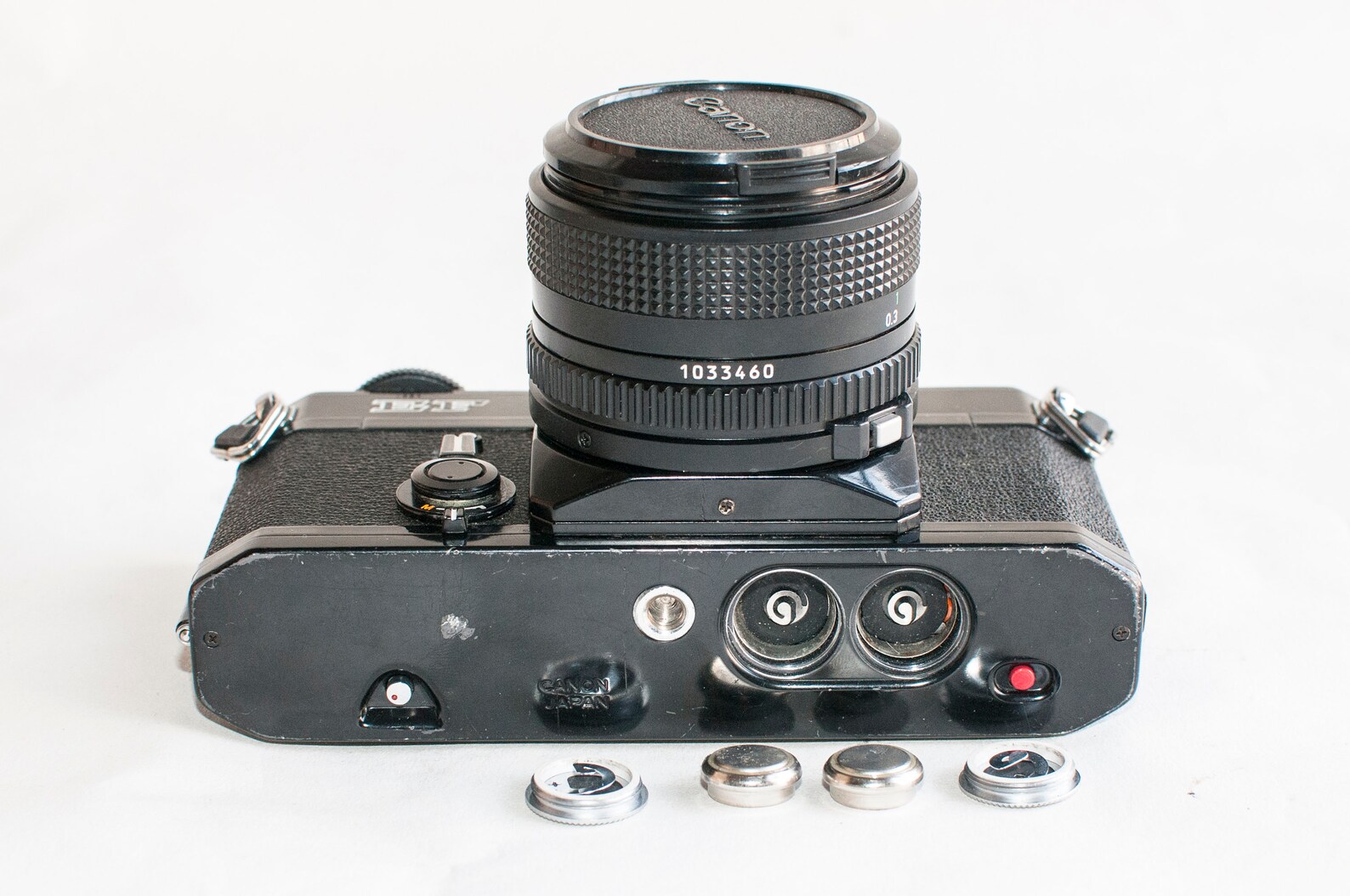 Vintage 35 mm film camera Canon EF with 28 mm f2.8 FD lens. Etsy