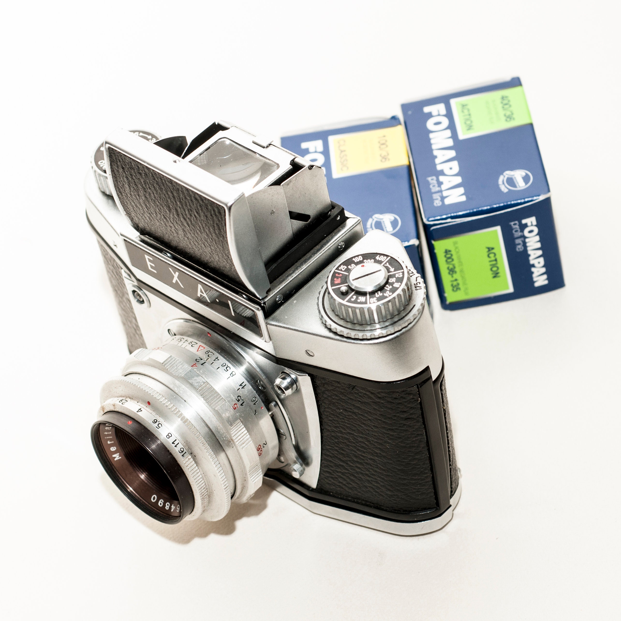 ヴィンテージExa 1一眼レフカメラ：プリズムウエストレベル