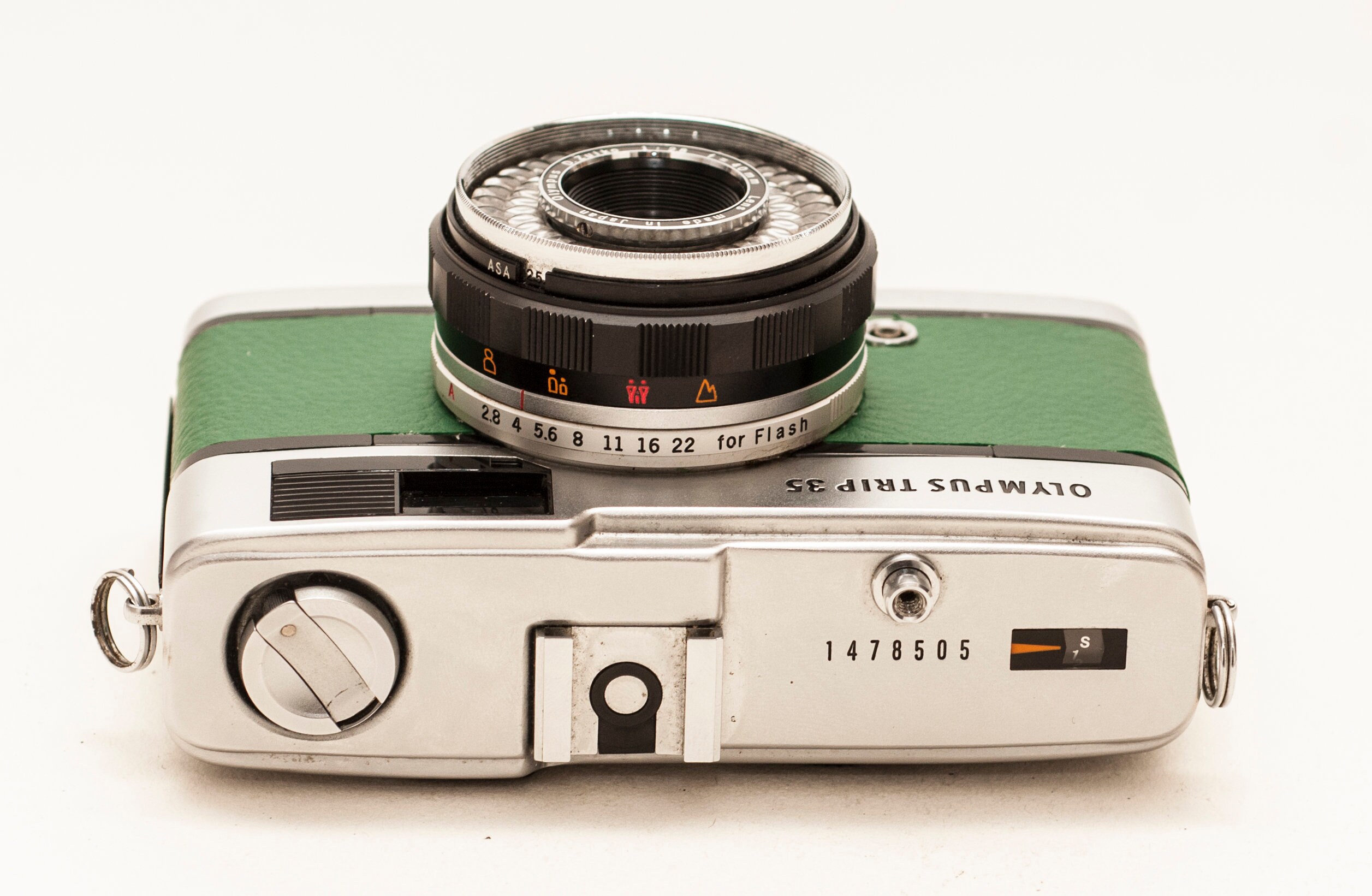 Olympus TRIP 35 Mm Film Camera EXCELLENT. GREEN Skin Recovered. - Etsy