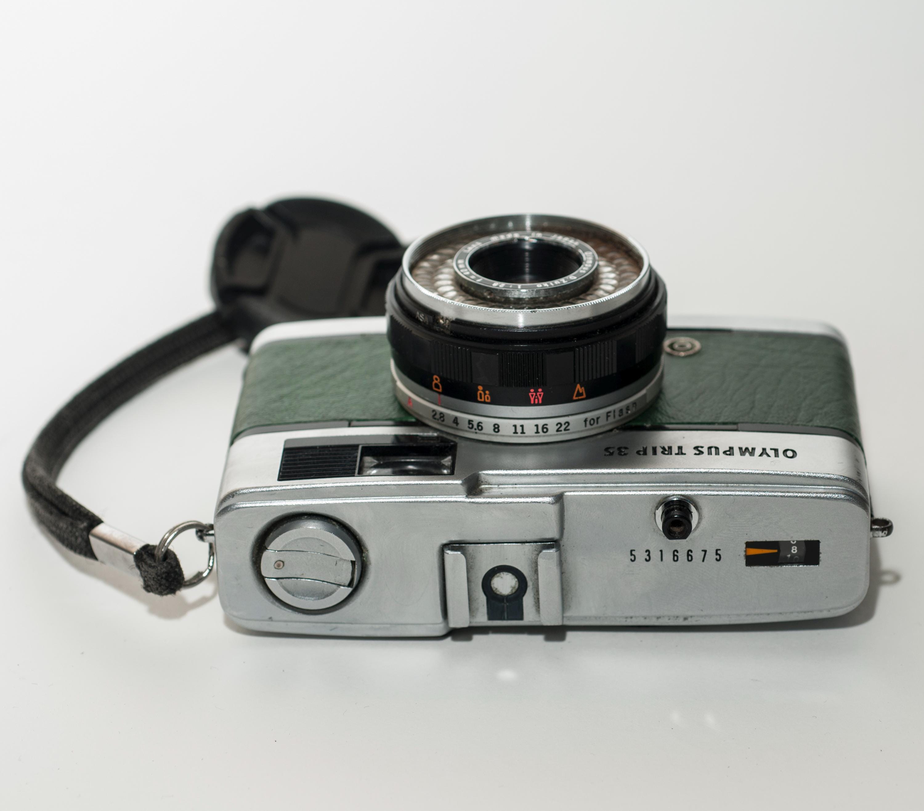 Olympus TRIP 35 Mm Film Camera GREEN Skin Recovered. - Etsy Canada