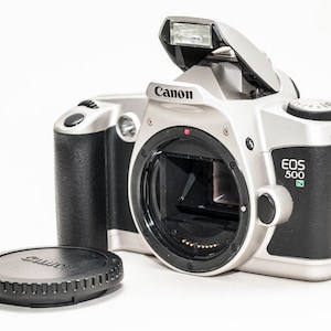 Canon EOS 500N film camera.