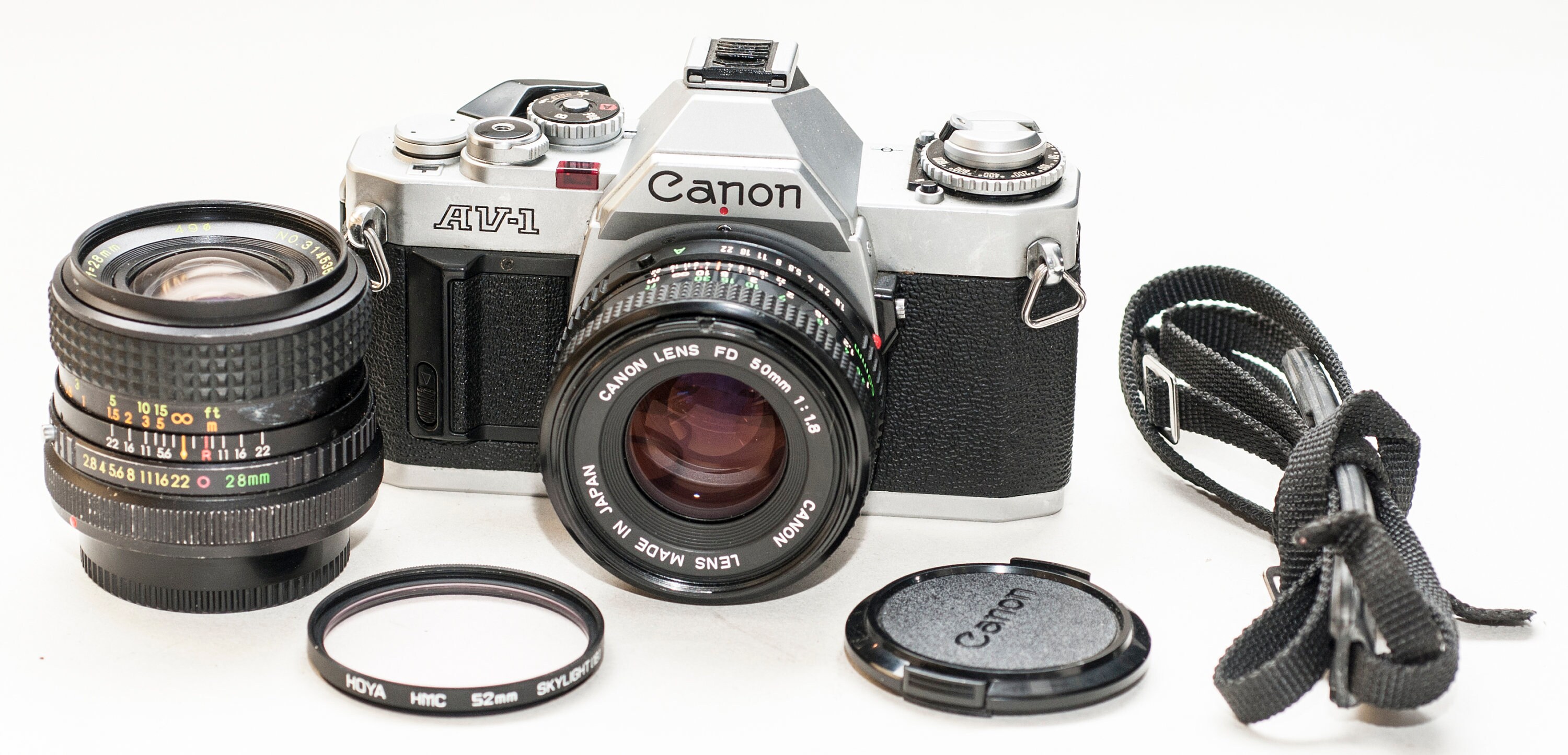 Canon AV1 film camera with 2 lenses set 28 mm f2.8 Bell & Etsy