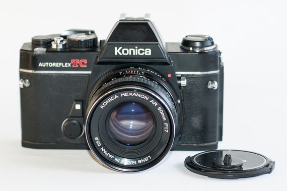 KONICA TC film camera with 50 mm f1.7 lens.