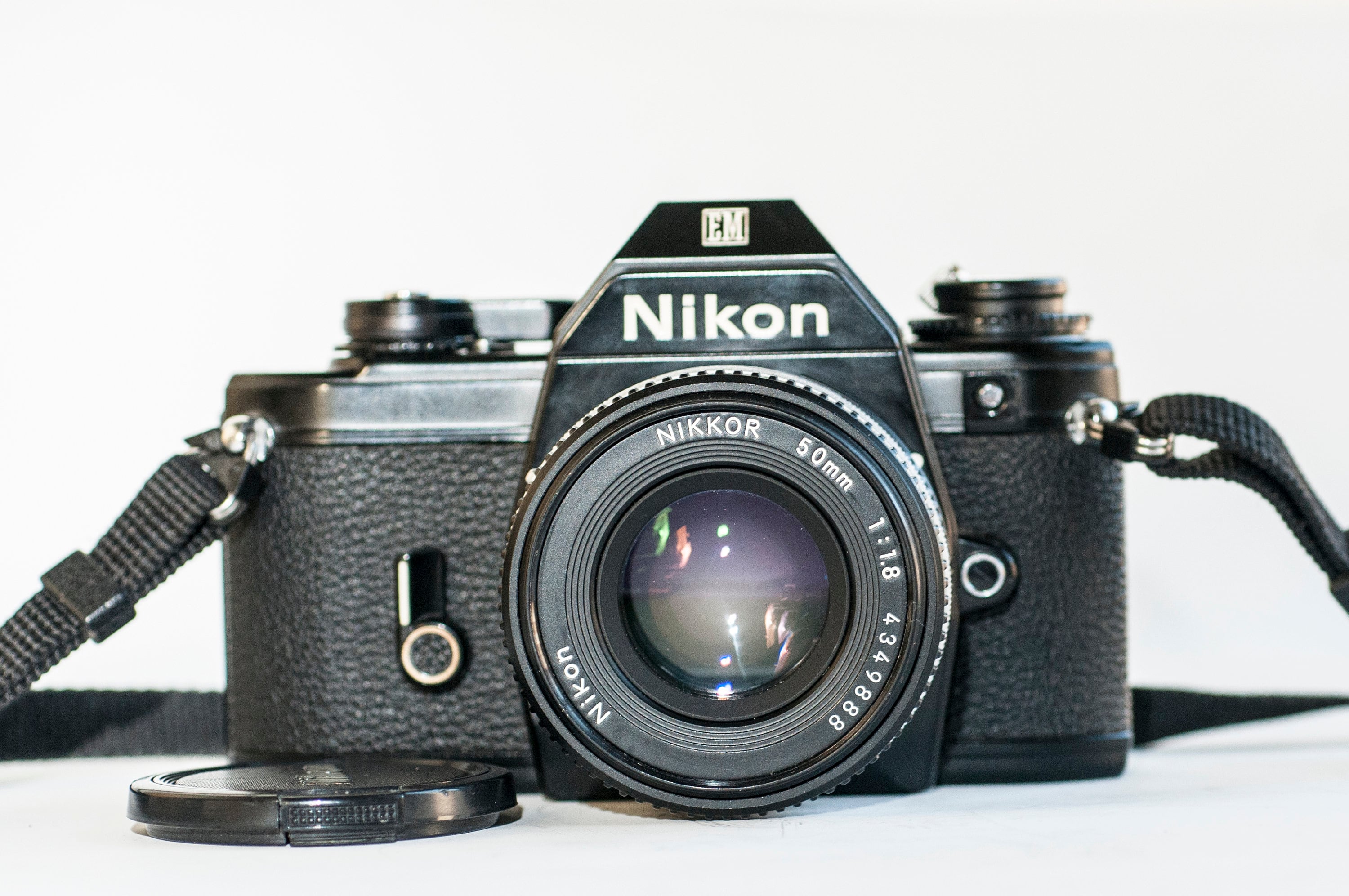 35 mm film camera Nikon EM with 50 mm f/1.8 NIKKOR lens. Etsy
