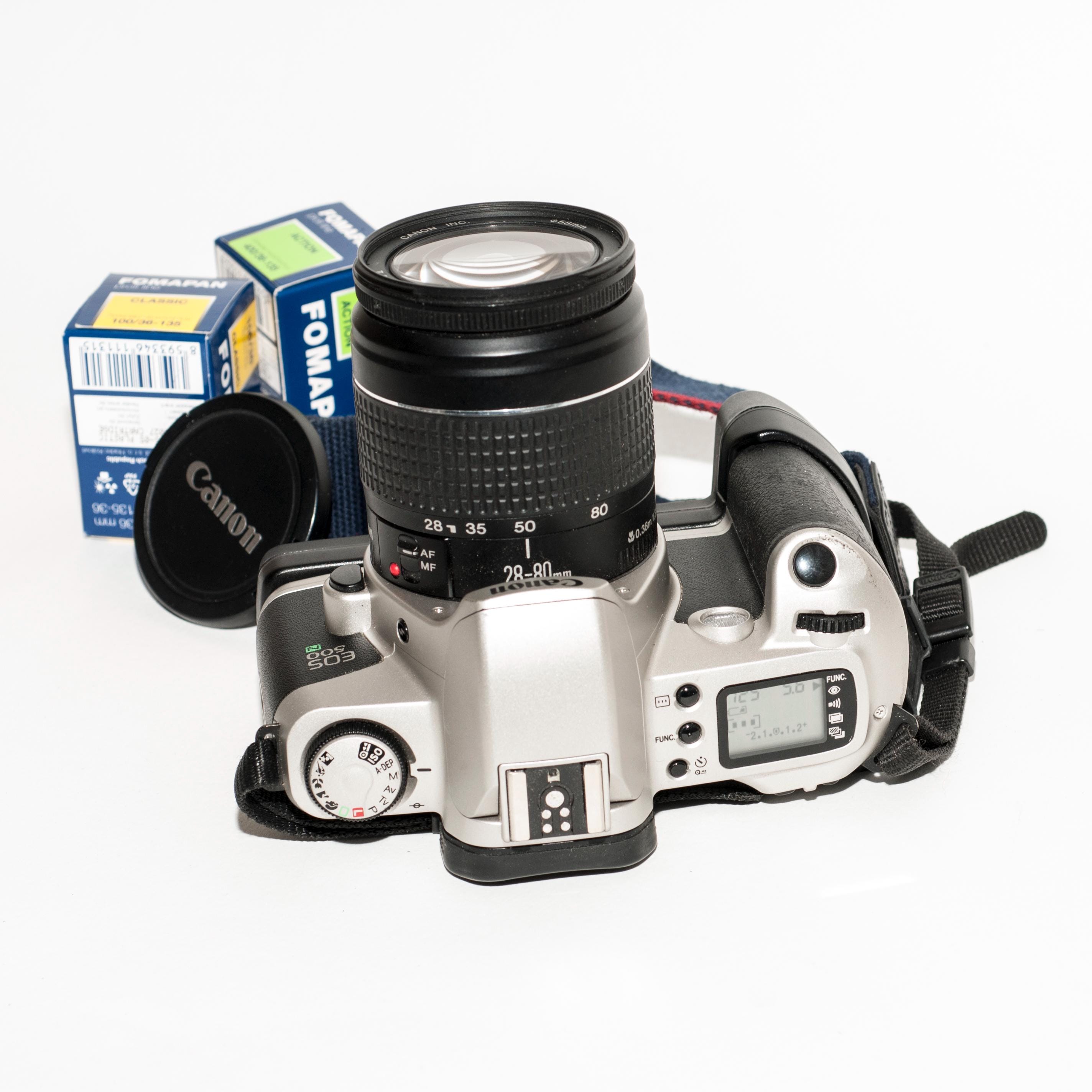 Canon EOS 500N Film Camera: 28-80mm Lens, Battery Pack BP-8 - Etsy