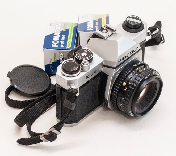 ヴィンテージ ペンタックス K1000 35 mm フィルムカメラ（50 mm レンズ