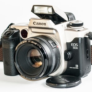 Canon EOS 50 E with canon EF 50 mm F1.8 lens.