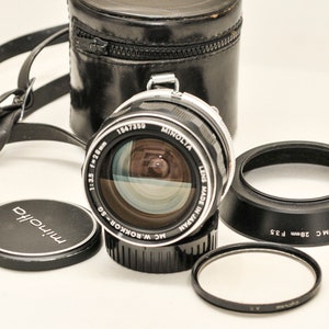 Minolta MD wide angle lens MC ROKKOR 28 mm f/3.5 - excellent.