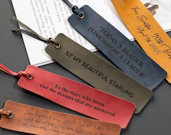 Personalisierte Name Leder Lesezeichen, personalisierte Geschenke, Lesezeichen Geschenk, benutzerdefinierte Lesezeichen, Geschenke für Lehrer, Jubiläum Geburtstag