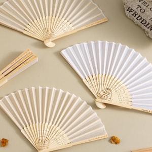 10 STKS gepersonaliseerde houten bruiloft handfans, cadeaus voor vriendin, cadeaus voor bruidsmeisje, verjaardagscadeaus, gunsten bruiloft, opvouwbare handventilator