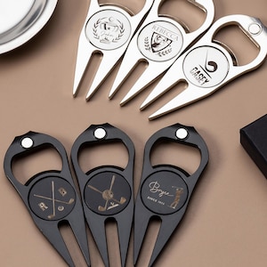 Custom Engraved Golf Divot Tool,Personalized Magnetic Golf Ball Marker Gift,Engraved Bottle Opener for Groomsman Gift,Gift for Dad