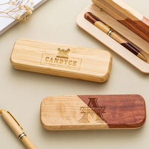 Custom Wood Pen&Box,Custom Name Pen Box,Business Pen,Groomsmen Gift,Gift for Boss,Father of Bride Gift,Custom Teacher Gift,Graduation Gift
