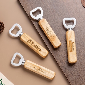 Custom Wood Bottle Opener,Engraved Beer Opener,Groomsmen Gift Idea,Custom Party Favors,Drinking Gifts,Anniversary Gift,Gift for Him,Dad