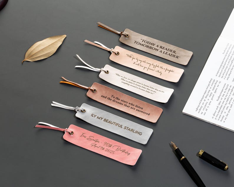 Personalized Name Leather Bookmark,personalized Gifts,bookmark Gift ...