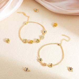 Custom Birth Flower Bracelet: Personalized Floral Jewelry