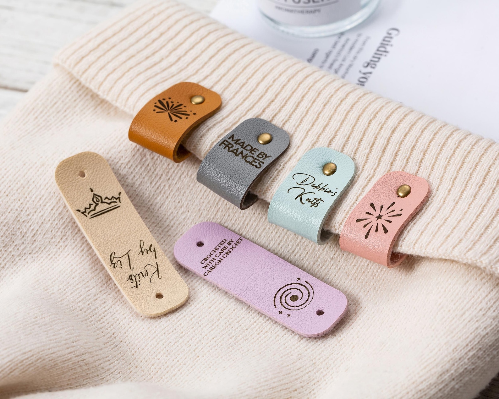Image of Custom Leather Tags - Handmadesusu