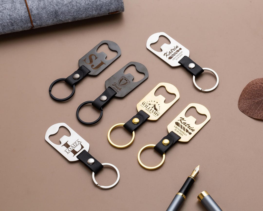Personalized Engraved Bottle Opener: Groomsman Gift, Wedding Favor